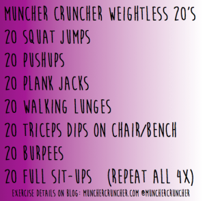 Muncher Cruncher Weightless 20's Workout - Muncher Cruncher